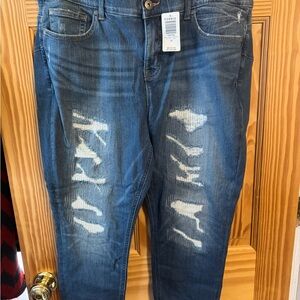 Torrid Dark Blue Distressed Jeans